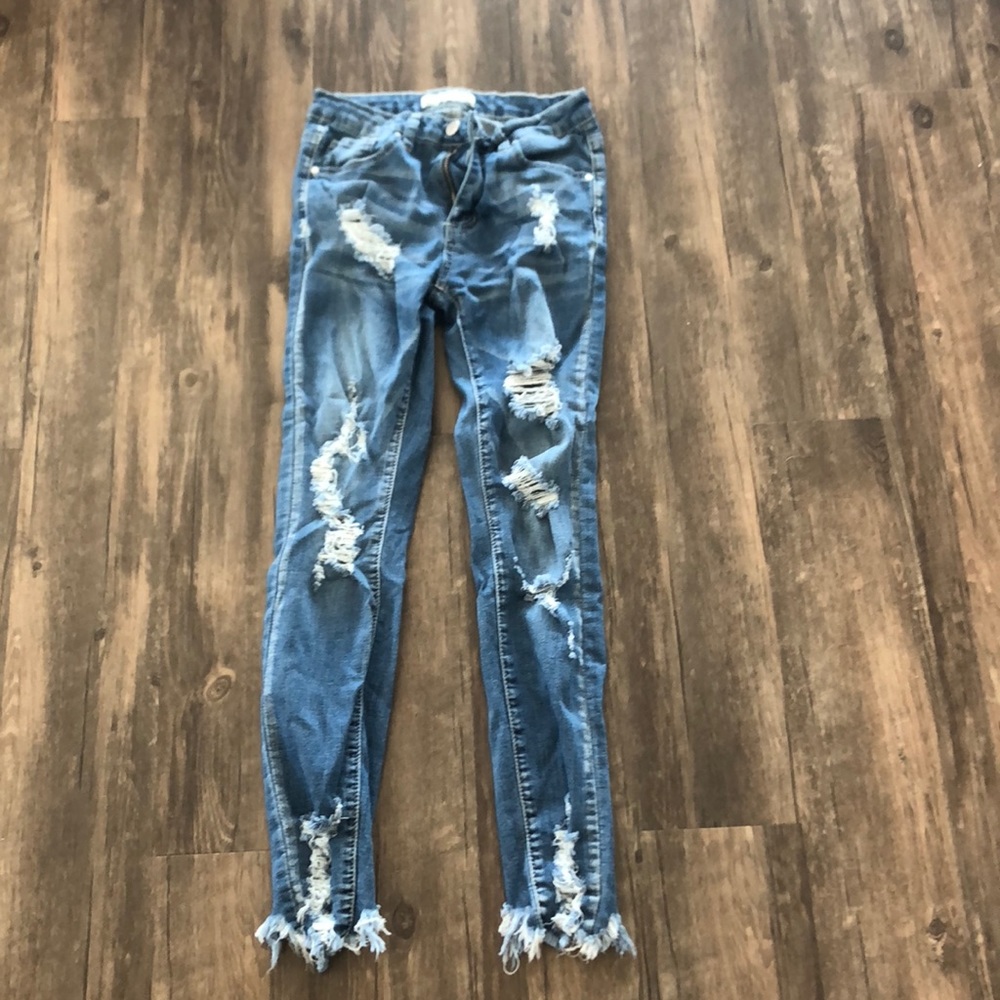 Distressed denim
